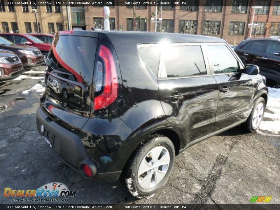 2014 Kia Soul 1.6 Shadow Black / Black Diamond Woven Cloth Photo #8