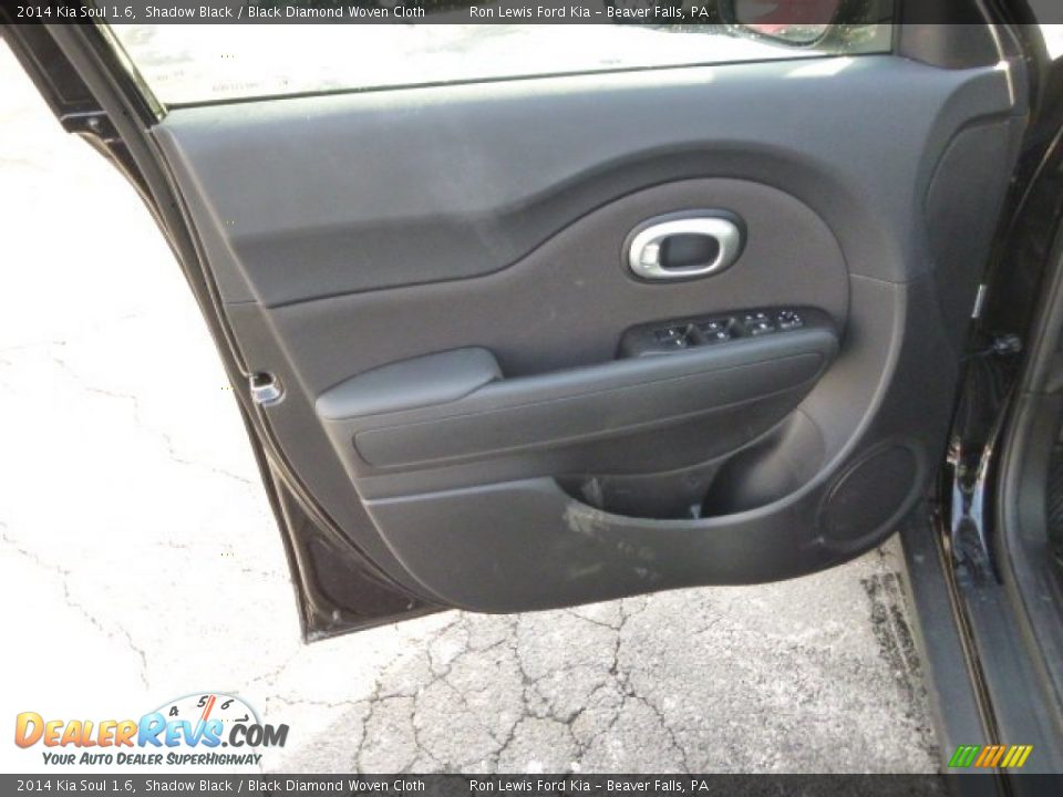 2014 Kia Soul 1.6 Shadow Black / Black Diamond Woven Cloth Photo #11