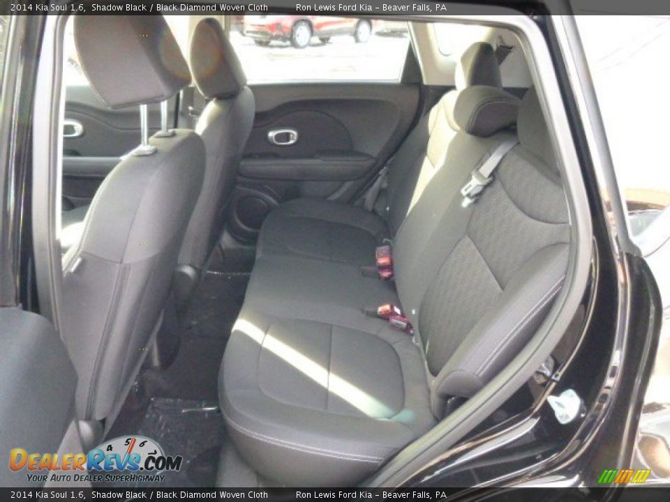 2014 Kia Soul 1.6 Shadow Black / Black Diamond Woven Cloth Photo #12