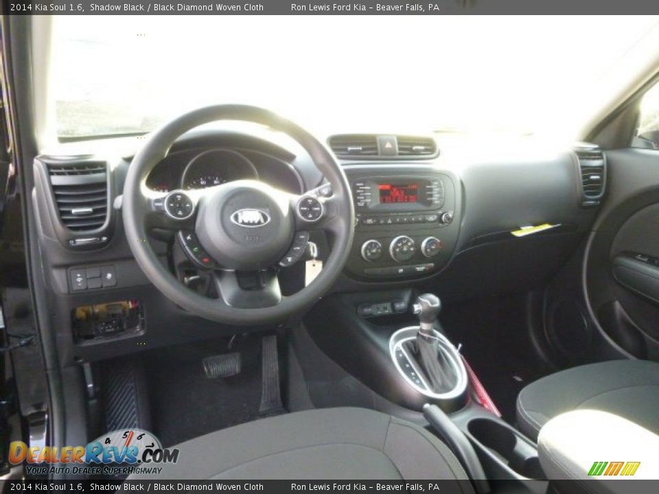 2014 Kia Soul 1.6 Shadow Black / Black Diamond Woven Cloth Photo #14