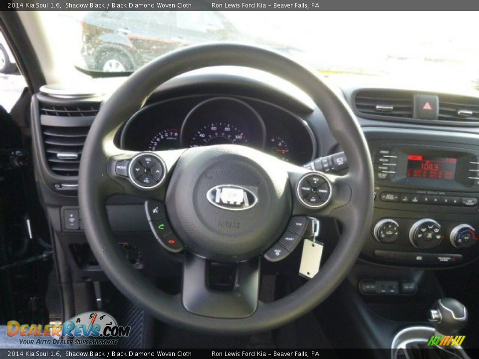 2014 Kia Soul 1.6 Shadow Black / Black Diamond Woven Cloth Photo #17