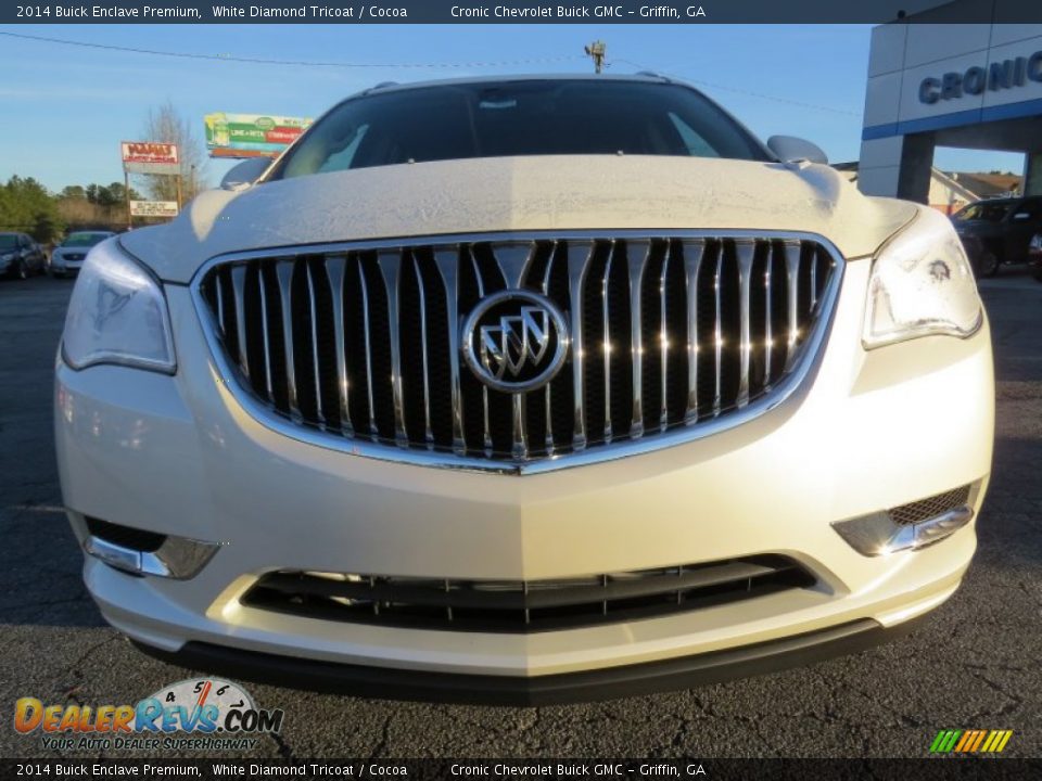 2014 Buick Enclave Premium White Diamond Tricoat / Cocoa Photo #2