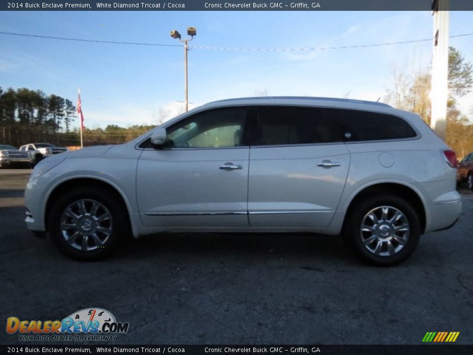 2014 Buick Enclave Premium White Diamond Tricoat / Cocoa Photo #4