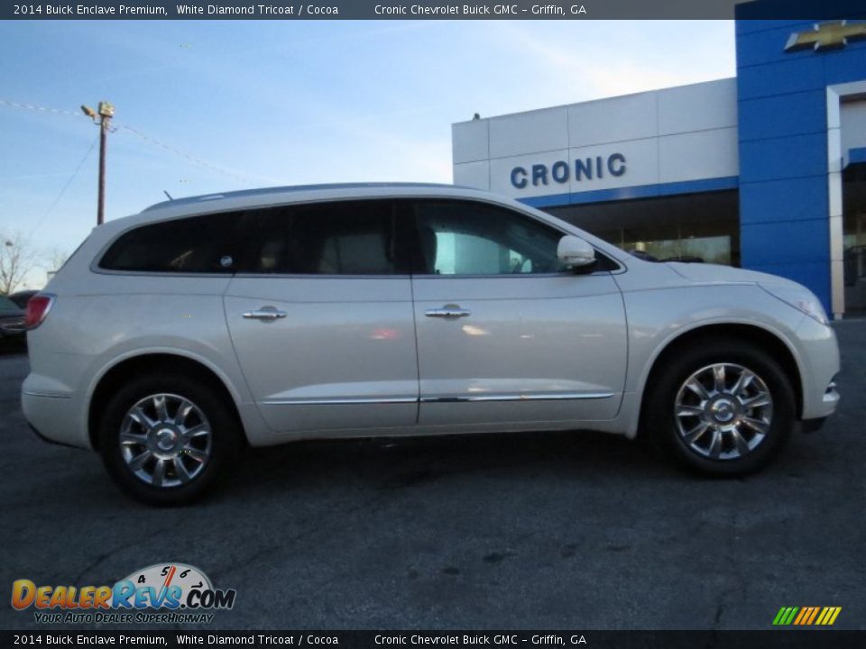 2014 Buick Enclave Premium White Diamond Tricoat / Cocoa Photo #8