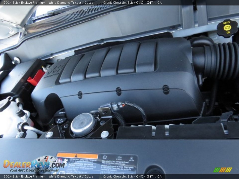 2014 Buick Enclave Premium White Diamond Tricoat / Cocoa Photo #14
