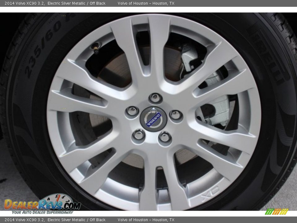 2014 Volvo XC90 3.2 Electric Silver Metallic / Off Black Photo #8