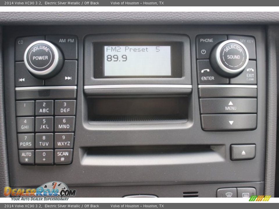 2014 Volvo XC90 3.2 Electric Silver Metallic / Off Black Photo #17