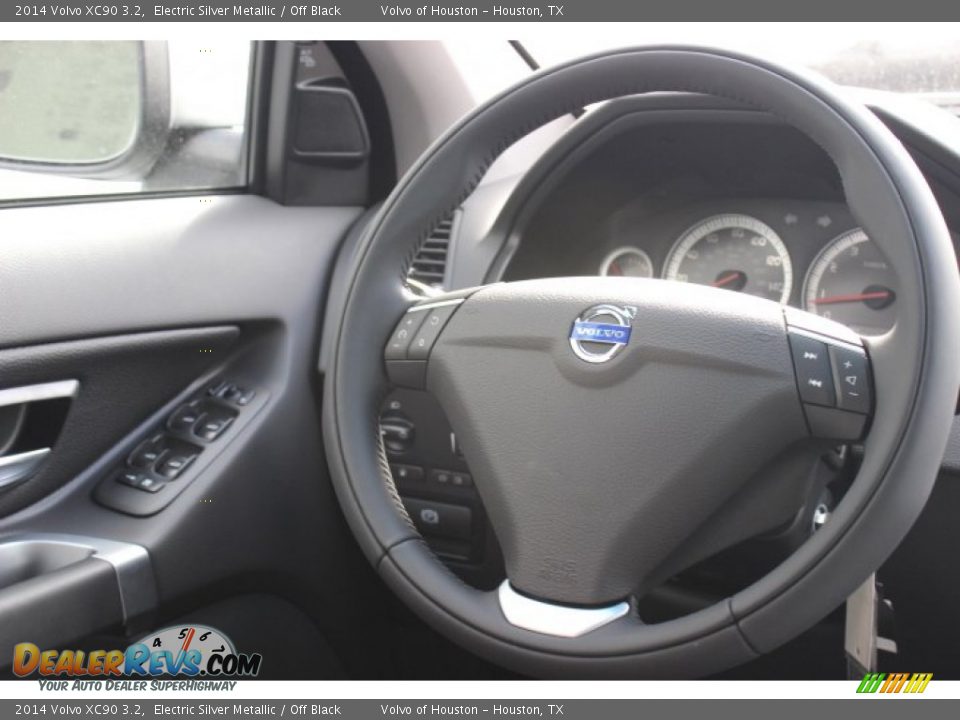 2014 Volvo XC90 3.2 Electric Silver Metallic / Off Black Photo #26