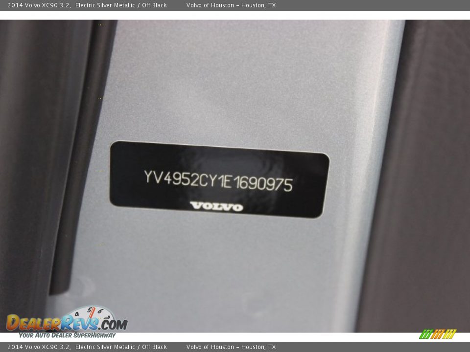 2014 Volvo XC90 3.2 Electric Silver Metallic / Off Black Photo #31