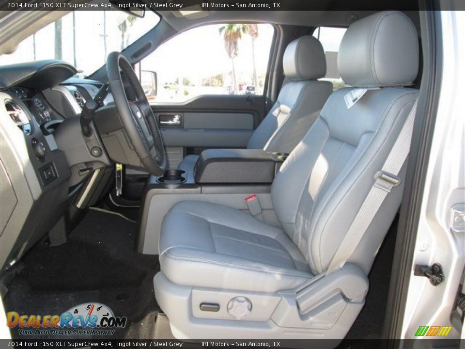 Steel Grey Interior - 2014 Ford F150 XLT SuperCrew 4x4 Photo #19
