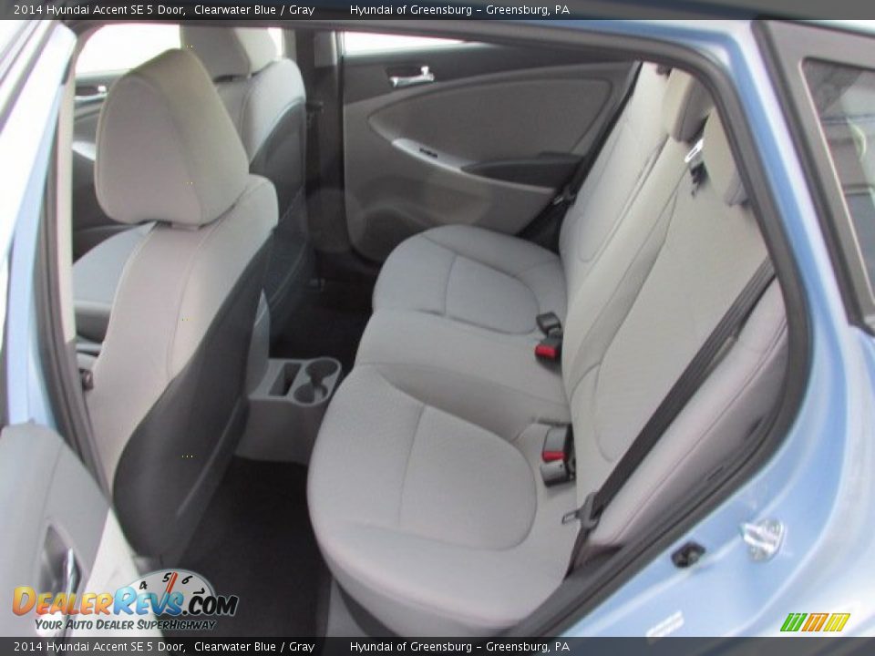 2014 Hyundai Accent SE 5 Door Clearwater Blue / Gray Photo #12