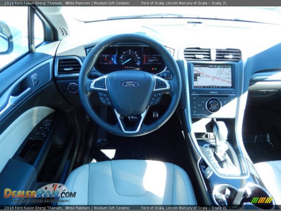 Dashboard of 2014 Ford Fusion Energi Titanium Photo #8