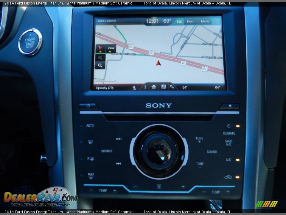 Navigation of 2014 Ford Fusion Energi Titanium Photo #10