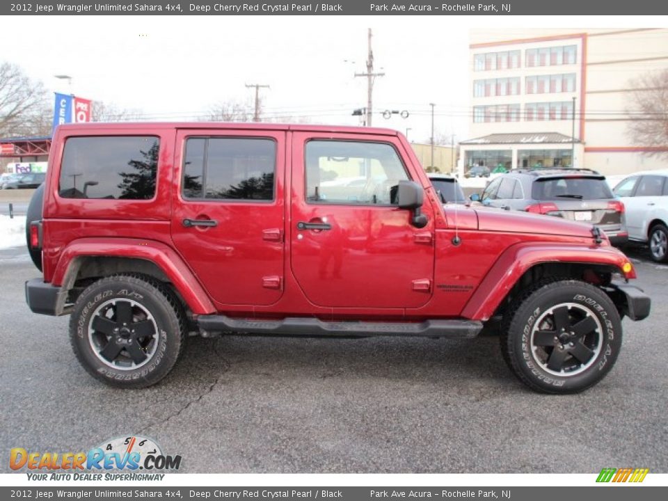 2012 Jeep Wrangler Unlimited Sahara 4x4 Deep Cherry Red Crystal Pearl / Black Photo #2