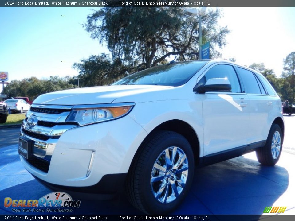 2014 Ford Edge Limited White Platinum / Charcoal Black Photo #1