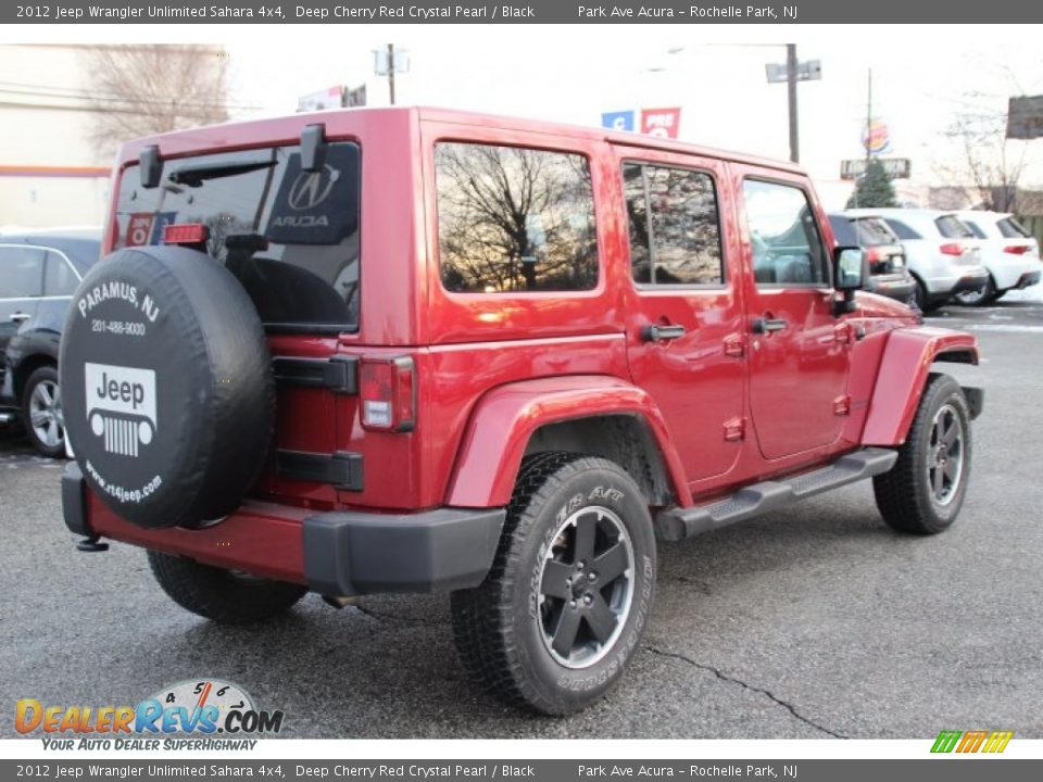 2012 Jeep Wrangler Unlimited Sahara 4x4 Deep Cherry Red Crystal Pearl / Black Photo #3