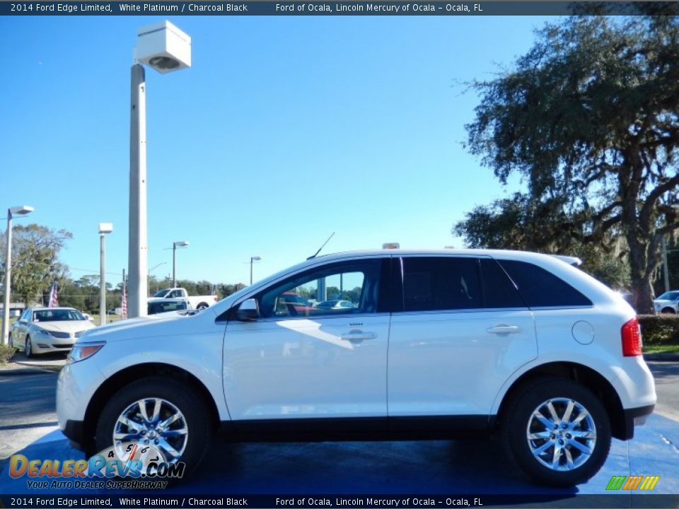 2014 Ford Edge Limited White Platinum / Charcoal Black Photo #2