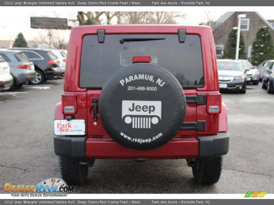 2012 Jeep Wrangler Unlimited Sahara 4x4 Deep Cherry Red Crystal Pearl / Black Photo #4