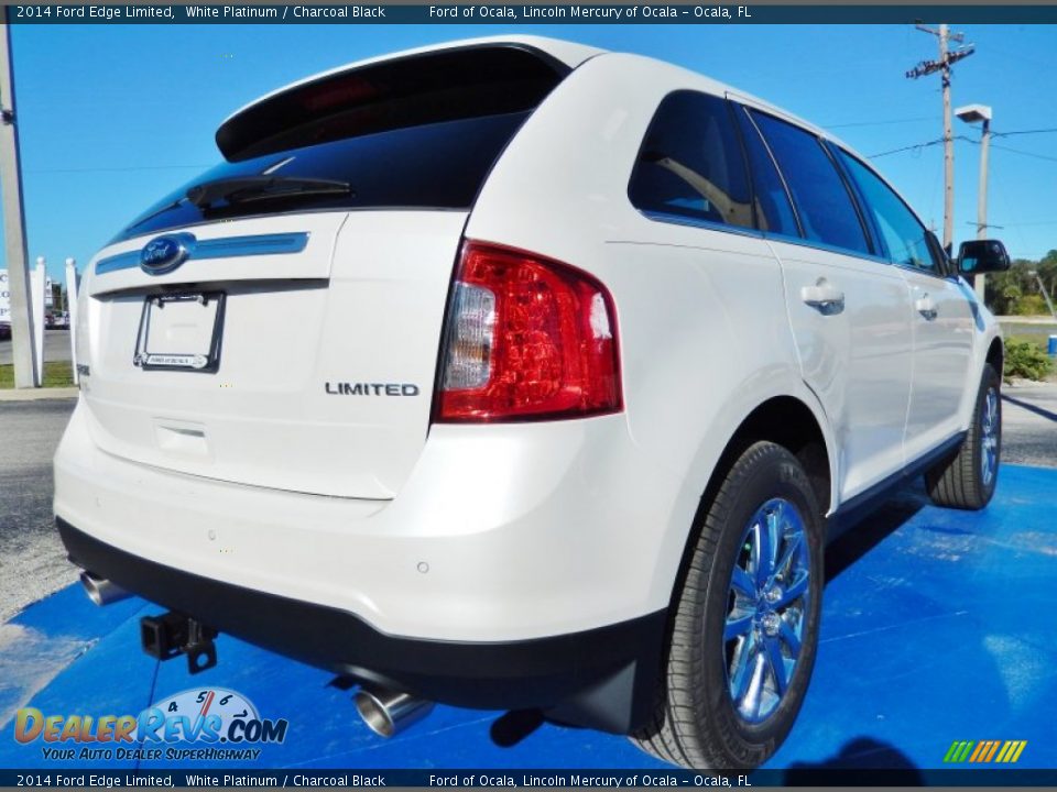 2014 Ford Edge Limited White Platinum / Charcoal Black Photo #3