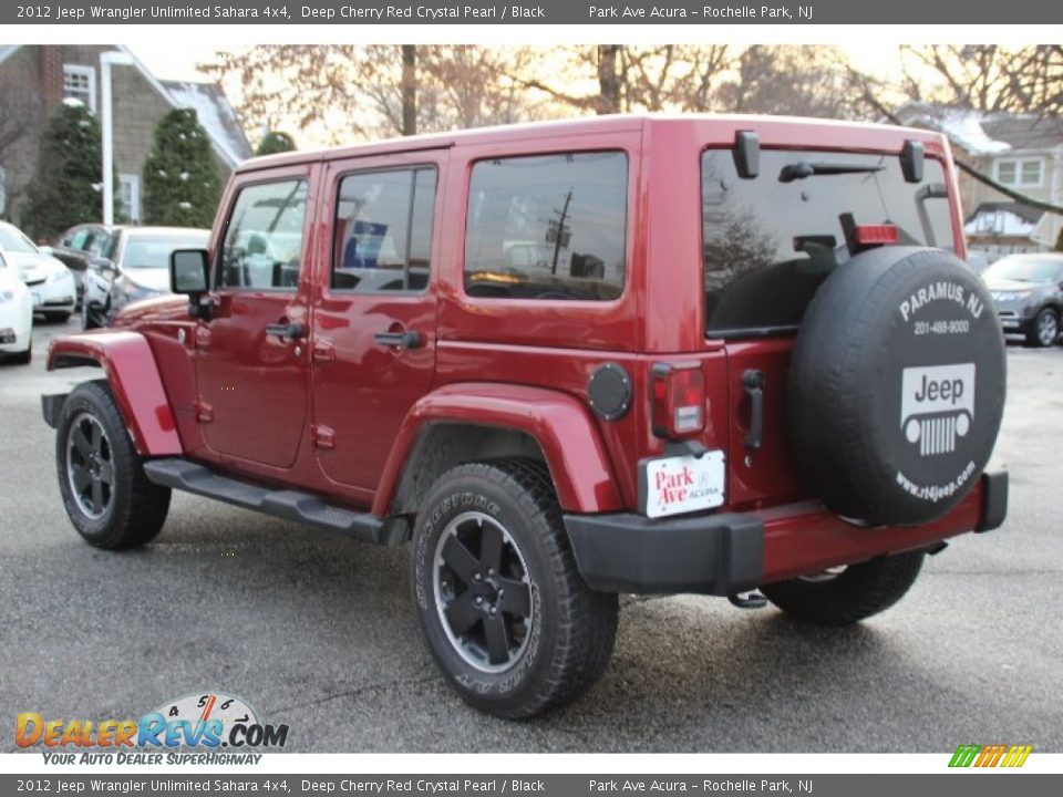 2012 Jeep Wrangler Unlimited Sahara 4x4 Deep Cherry Red Crystal Pearl / Black Photo #5
