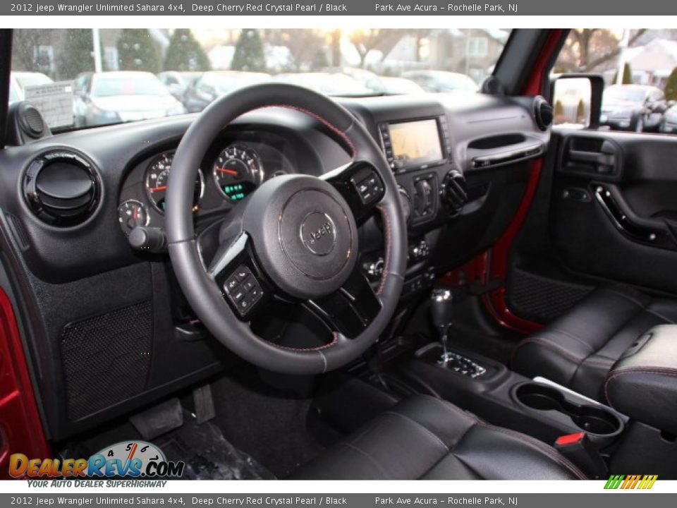 2012 Jeep Wrangler Unlimited Sahara 4x4 Deep Cherry Red Crystal Pearl / Black Photo #10