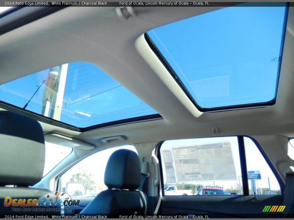 2014 Ford Edge Limited White Platinum / Charcoal Black Photo #8