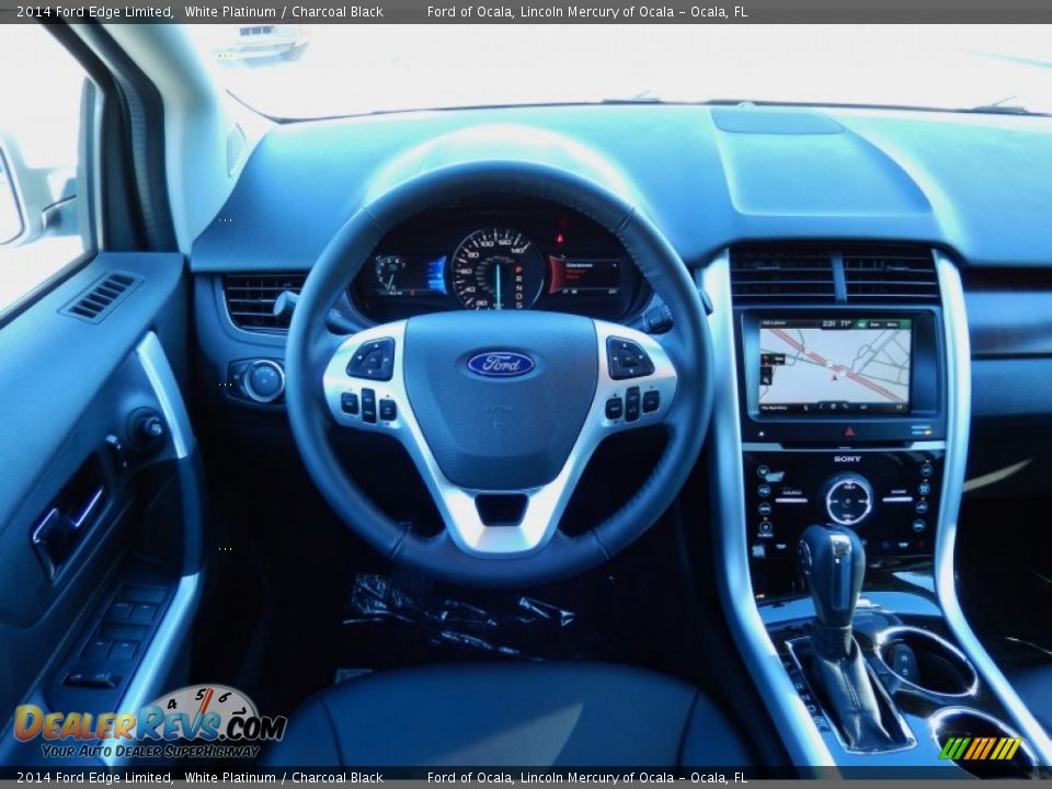 2014 Ford Edge Limited White Platinum / Charcoal Black Photo #9