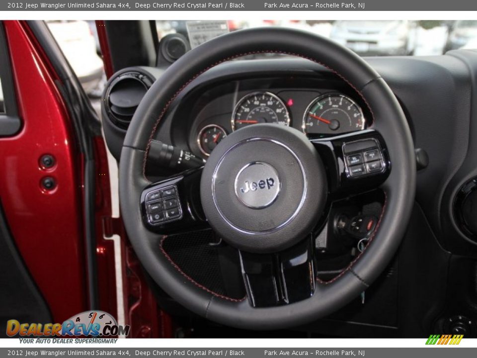 2012 Jeep Wrangler Unlimited Sahara 4x4 Deep Cherry Red Crystal Pearl / Black Photo #16
