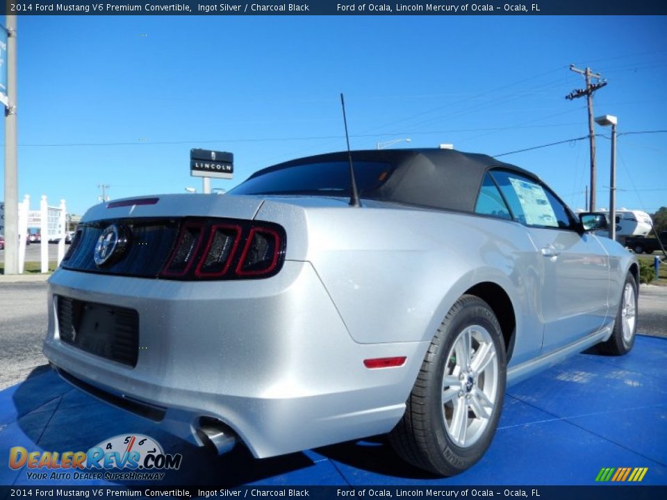 2014 Ford Mustang V6 Premium Convertible Ingot Silver / Charcoal Black Photo #3