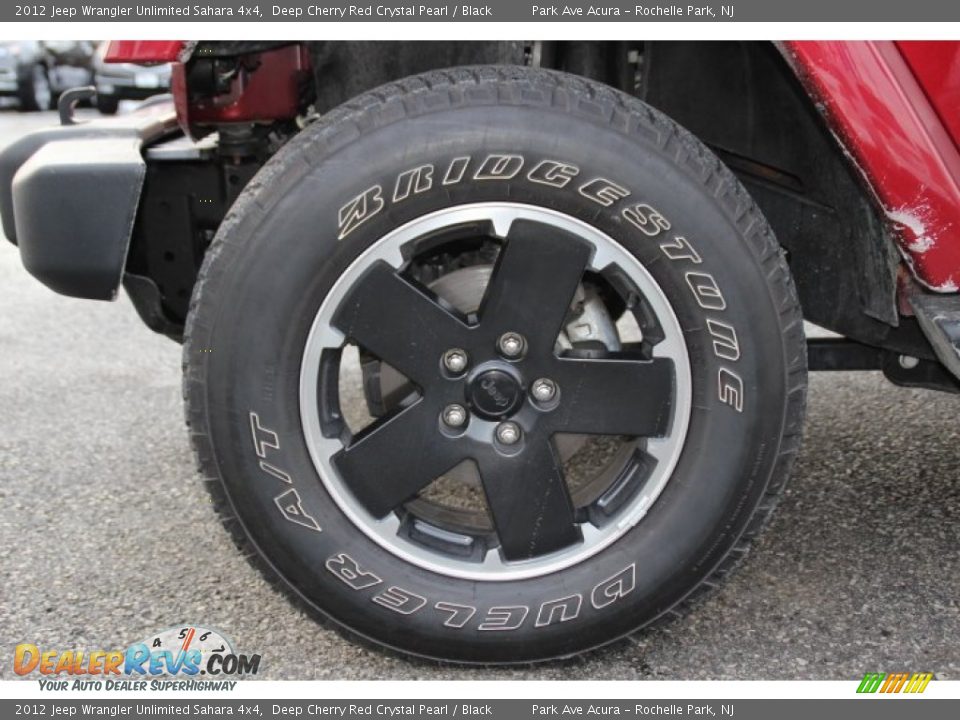 2012 Jeep Wrangler Unlimited Sahara 4x4 Deep Cherry Red Crystal Pearl / Black Photo #33