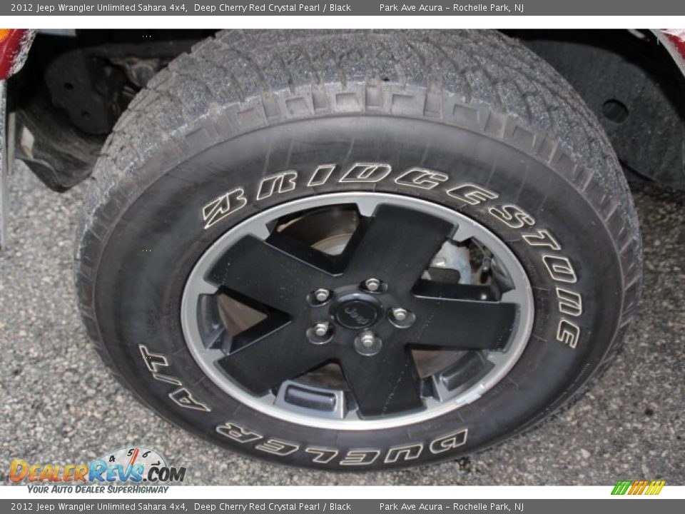 2012 Jeep Wrangler Unlimited Sahara 4x4 Deep Cherry Red Crystal Pearl / Black Photo #34