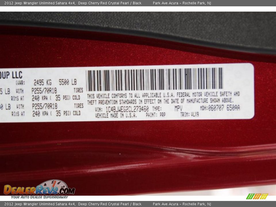 2012 Jeep Wrangler Unlimited Sahara 4x4 Deep Cherry Red Crystal Pearl / Black Photo #35
