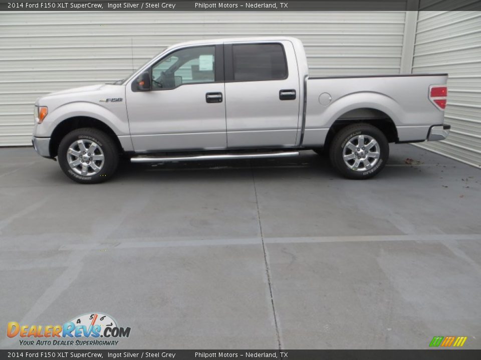 2014 Ford F150 XLT SuperCrew Ingot Silver / Steel Grey Photo #6