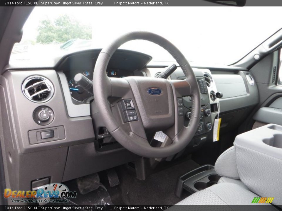 2014 Ford F150 XLT SuperCrew Ingot Silver / Steel Grey Photo #28