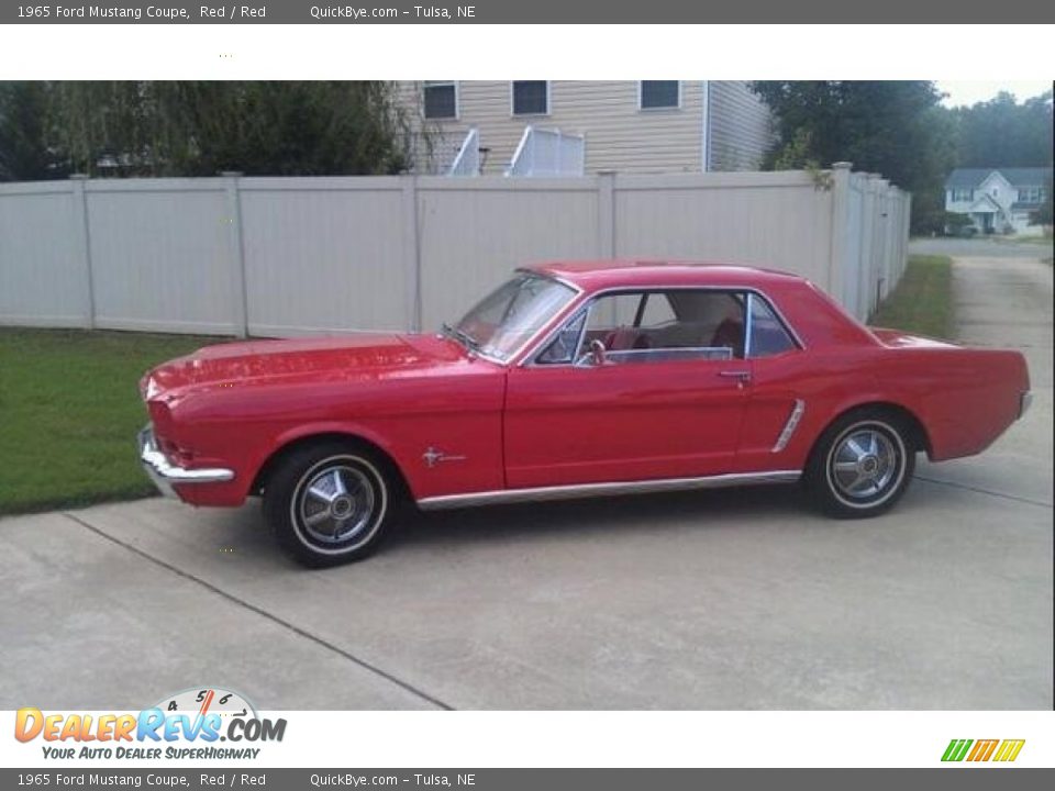 1965 Ford Mustang Coupe Red / Red Photo #1