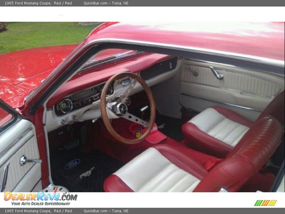 1965 Ford Mustang Coupe Red / Red Photo #3