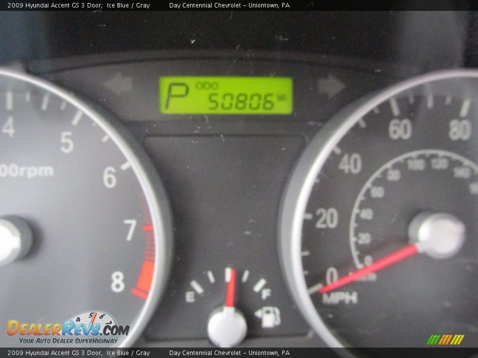 2009 Hyundai Accent GS 3 Door Ice Blue / Gray Photo #20