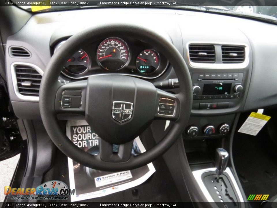 2014 Dodge Avenger SE Black Clear Coat / Black Photo #7