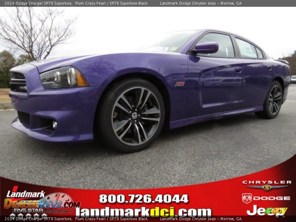 2014 Dodge Charger SRT8 Superbee Plum Crazy Pearl / SRT8 Superbee Black Photo #1