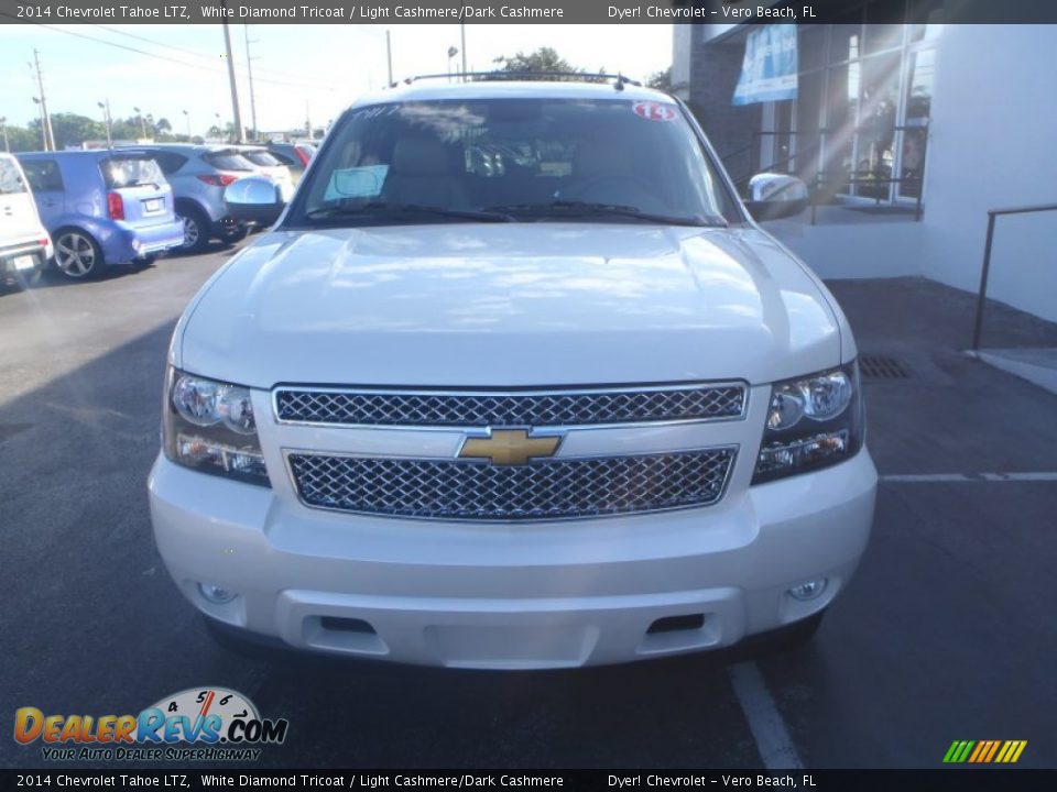 2014 Chevrolet Tahoe LTZ White Diamond Tricoat / Light Cashmere/Dark Cashmere Photo #2