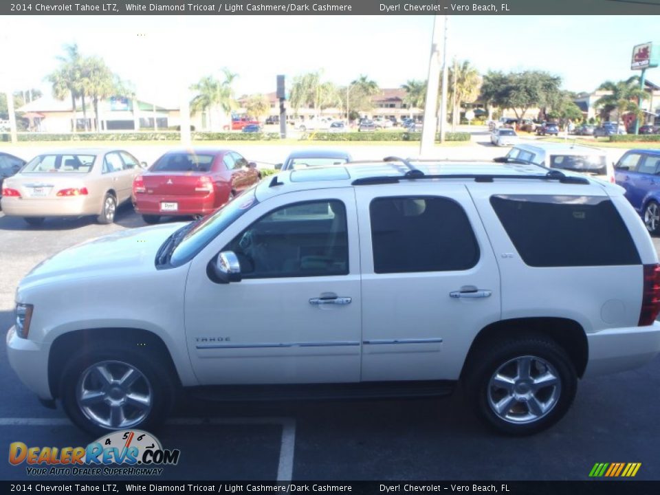 2014 Chevrolet Tahoe LTZ White Diamond Tricoat / Light Cashmere/Dark Cashmere Photo #3