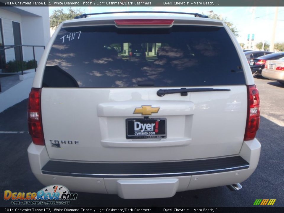 2014 Chevrolet Tahoe LTZ White Diamond Tricoat / Light Cashmere/Dark Cashmere Photo #5