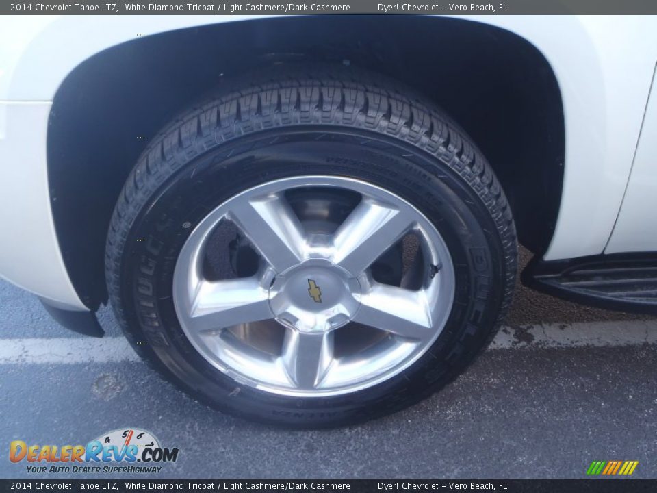 2014 Chevrolet Tahoe LTZ White Diamond Tricoat / Light Cashmere/Dark Cashmere Photo #10