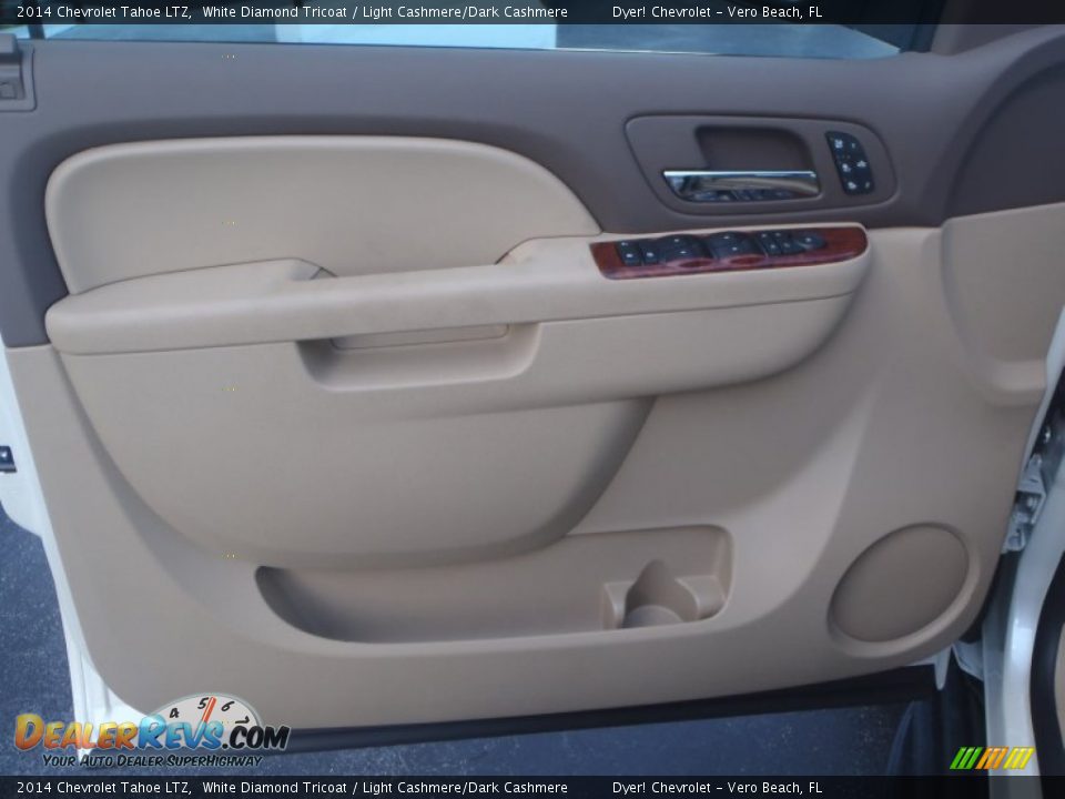 2014 Chevrolet Tahoe LTZ White Diamond Tricoat / Light Cashmere/Dark Cashmere Photo #11
