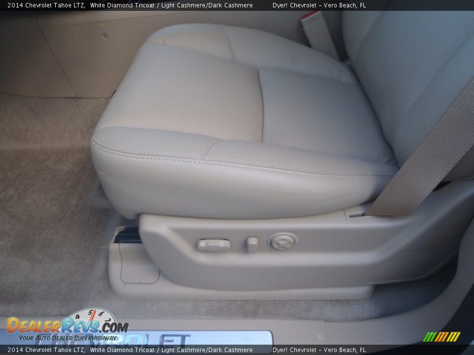 2014 Chevrolet Tahoe LTZ White Diamond Tricoat / Light Cashmere/Dark Cashmere Photo #14