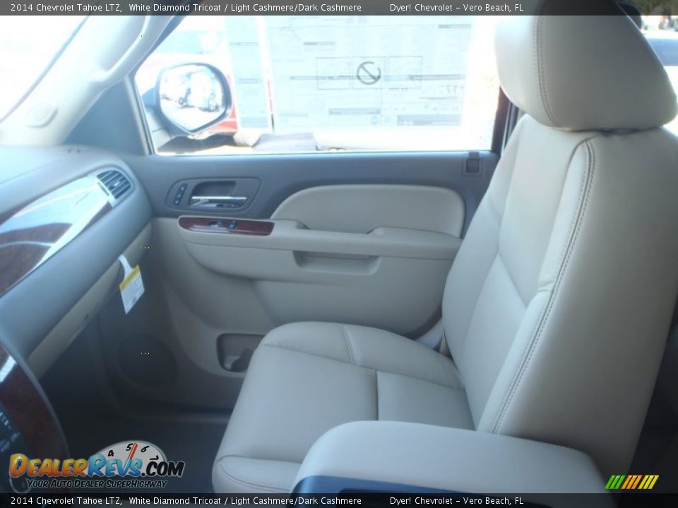 2014 Chevrolet Tahoe LTZ White Diamond Tricoat / Light Cashmere/Dark Cashmere Photo #18