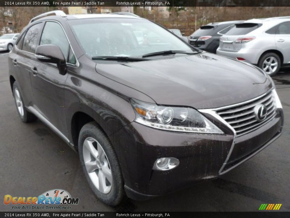 2014 Lexus RX 350 AWD Fire Agate Pearl / Saddle Tan Photo #6