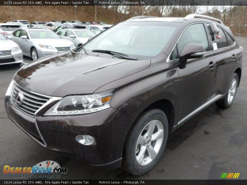 2014 Lexus RX 350 AWD Fire Agate Pearl / Saddle Tan Photo #8