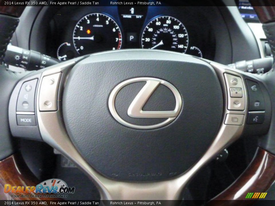 2014 Lexus RX 350 AWD Fire Agate Pearl / Saddle Tan Photo #16