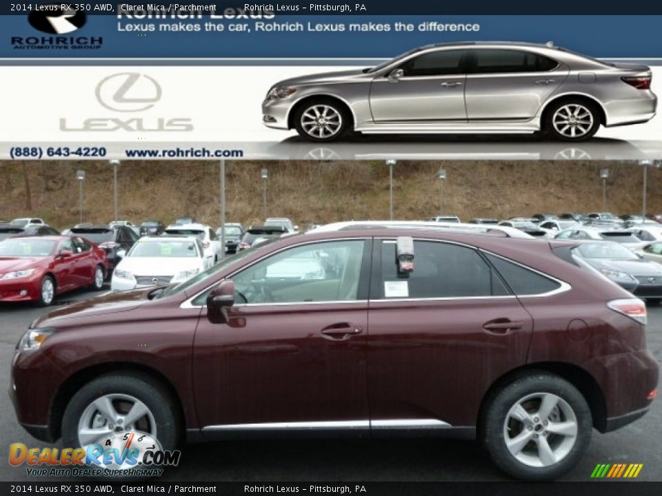 2014 Lexus RX 350 AWD Claret Mica / Parchment Photo #1